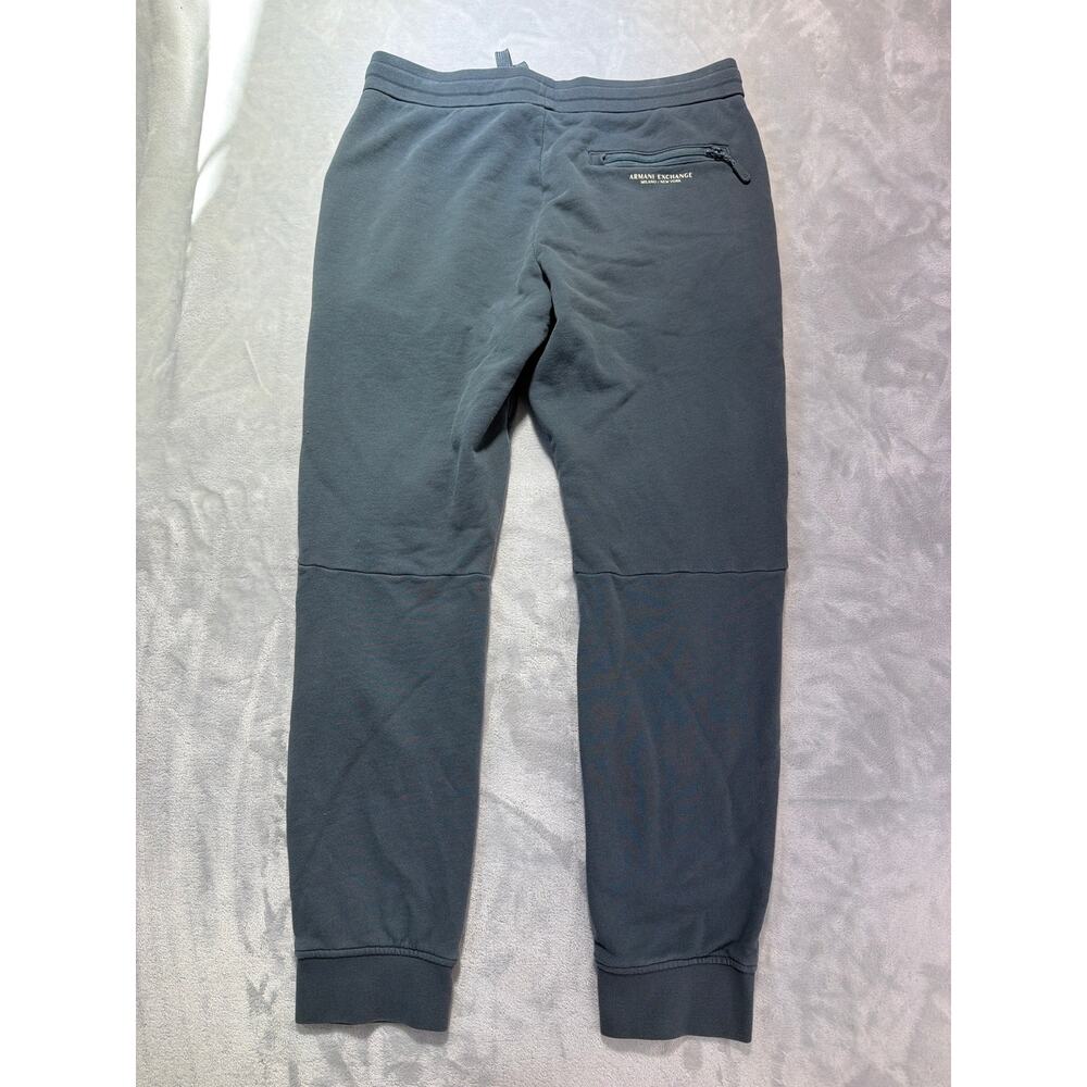 Armani Exchange Moto Joggers Mens M Gray Zip Pocket Sweatpants 3NZP73 - Picture 4 of 4